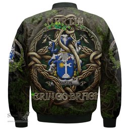 ScotsTee Shop Irish Martin Coat of Arms Irish Jacket Family Crest Irish Is My Root Bomber Jacket