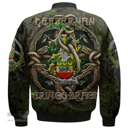 ScotsTee Shop Irish Heffernan or O Heffernan Coat of Arms Irish Jacket Family Crest Irish Is My Root Bomber Jacket