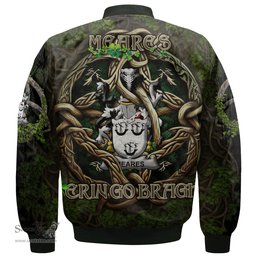 ScotsTee Shop Irish Meares Coat of Arms Irish Jacket Family Crest Irish Is My Root Bomber Jacket