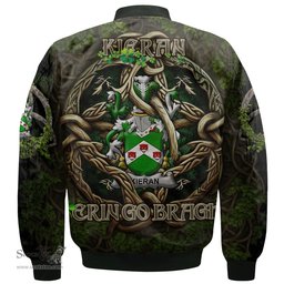 ScotsTee Shop Irish Kieran or O Kieran Coat of Arms Irish Jacket Family Crest Irish Is My Root Bomber Jacket