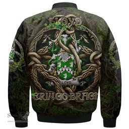 ScotsTee Shop Irish Lloyd Coat of Arms Irish Jacket Family Crest Irish Is My Root Bomber Jacket