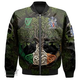 ScotsTee Shop Irish Herbert Coat of Arms Irish Jacket Family Crest Irish Is My Root Bomber Jacket