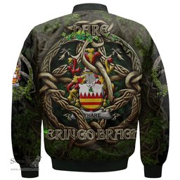 ScotsTee Shop Irish Hare or O Hare Coat of Arms Irish Jacket Family Crest Irish Is My Root Bomber Jacket