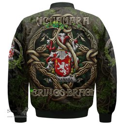 ScotsTee Shop Irish McNamara Coat of Arms Irish Jacket Family Crest Irish Is My Root Bomber Jacket