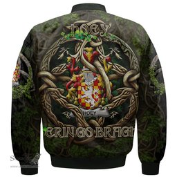 ScotsTee Shop Irish Hoey or O Hoey Coat of Arms Irish Jacket Family Crest Irish Is My Root Bomber Jacket
