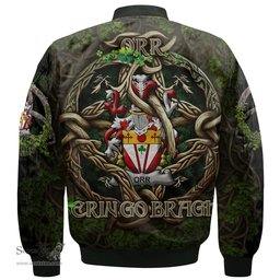 ScotsTee Shop Irish Orr Coat of Arms Irish Jacket Family Crest Irish Is My Root Bomber Jacket