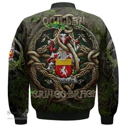 ScotsTee Shop Irish Quillan or McQuillan Coat of Arms Irish Jacket Family Crest Irish Is My Root Bomber Jacket