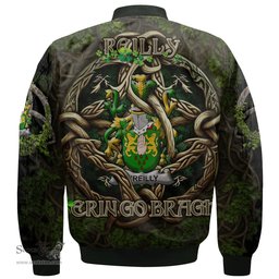 ScotsTee Shop Irish Reilly or O Reilly Coat of Arms Irish Jacket Family Crest Irish Is My Root Bomber Jacket