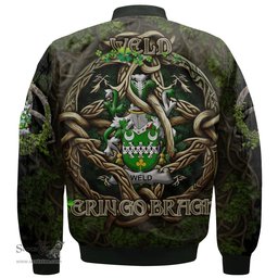 ScotsTee Shop Irish Weld Coat of Arms Irish Jacket Family Crest Irish Is My Root Bomber Jacket