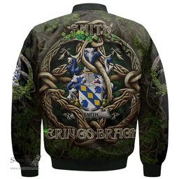 ScotsTee Shop Irish Smith or Smyth Coat of Arms Irish Jacket Family Crest Irish Is My Root Bomber Jacket