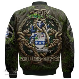 ScotsTee Shop Irish Weir or McWeir Coat of Arms Irish Jacket Family Crest Irish Is My Root Bomber Jacket