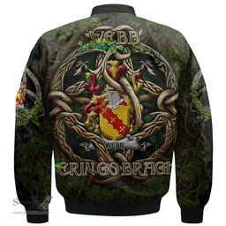 ScotsTee Shop Irish Webb Coat of Arms Irish Jacket Family Crest Irish Is My Root Bomber Jacket