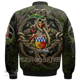 ScotsTee Shop Irish Vizer Coat of Arms Irish Jacket Family Crest Irish Is My Root Bomber Jacket
