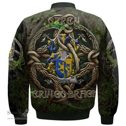 ScotsTee Shop Irish Orpen Coat of Arms Irish Jacket Family Crest Irish Is My Root Bomber Jacket