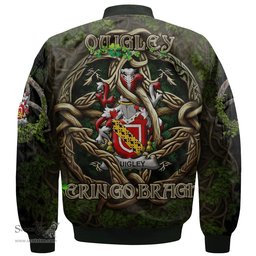 ScotsTee Shop Irish Quigley or O Quigley Coat of Arms Irish Jacket Family Crest Irish Is My Root Bomber Jacket