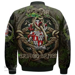 ScotsTee Shop Irish Morton Coat of Arms Irish Jacket Family Crest Irish Is My Root Bomber Jacket