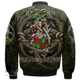 ScotsTee Shop Irish Naghten or O Naghten Coat of Arms Irish Jacket Family Crest Irish Is My Root Bomber Jacket