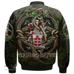 ScotsTee Shop Irish Tirrell Coat of Arms Irish Jacket Family Crest Irish Is My Root Bomber Jacket