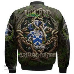 ScotsTee Shop Irish Pollard Coat of Arms Irish Jacket Family Crest Irish Is My Root Bomber Jacket