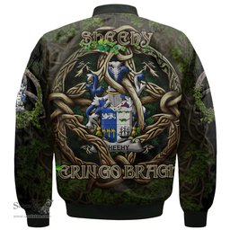 ScotsTee Shop Irish Sheehy or McSheehy Coat of Arms Irish Jacket Family Crest Irish Is My Root Bomber Jacket