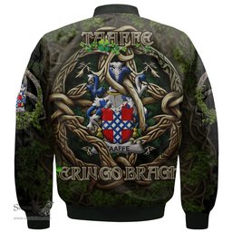 ScotsTee Shop Irish Taaffe Coat of Arms Irish Jacket Family Crest Irish Is My Root Bomber Jacket