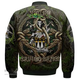 ScotsTee Shop Irish Young Coat of Arms Irish Jacket Family Crest Irish Is My Root Bomber Jacket