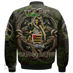 ScotsTee Shop Irish Tallant or Tallon Coat of Arms Irish Jacket Family Crest Irish Is My Root Bomber Jacket