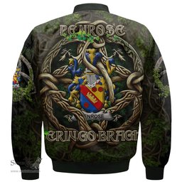 ScotsTee Shop Irish Penrose Coat of Arms Irish Jacket Family Crest Irish Is My Root Bomber Jacket