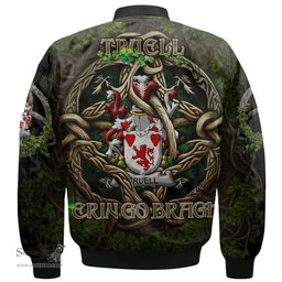 ScotsTee Shop Irish Truell Coat of Arms Irish Jacket Family Crest Irish Is My Root Bomber Jacket