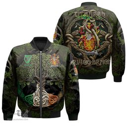 ScotsTee Shop Irish Titmarsh Coat of Arms Irish Jacket Family Crest Irish Is My Root Bomber Jacket