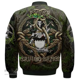 ScotsTee Shop Irish Power Coat of Arms Irish Jacket Family Crest Irish Is My Root Bomber Jacket