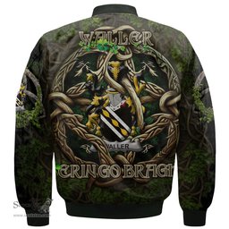 ScotsTee Shop Irish Waller Coat of Arms Irish Jacket Family Crest Irish Is My Root Bomber Jacket