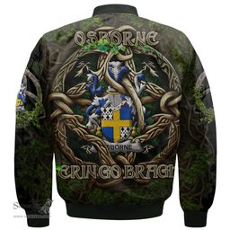 ScotsTee Shop Irish Osborne Coat of Arms Irish Jacket Family Crest Irish Is My Root Bomber Jacket
