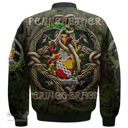 ScotsTee Shop Irish Pennefather Coat of Arms Irish Jacket Family Crest Irish Is My Root Bomber Jacket