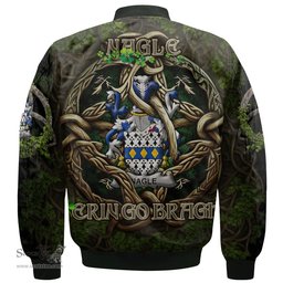 ScotsTee Shop Irish Nagle Coat of Arms Irish Jacket Family Crest Irish Is My Root Bomber Jacket