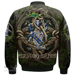 ScotsTee Shop Irish Petty Coat of Arms Irish Jacket Family Crest Irish Is My Root Bomber Jacket