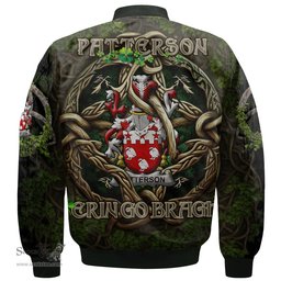 ScotsTee Shop Irish Patterson Coat of Arms Irish Jacket Family Crest Irish Is My Root Bomber Jacket