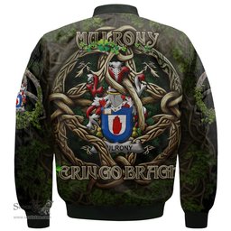 ScotsTee Shop Irish Mulrony or O Mulroney Coat of Arms Irish Jacket Family Crest Irish Is My Root Bomber Jacket