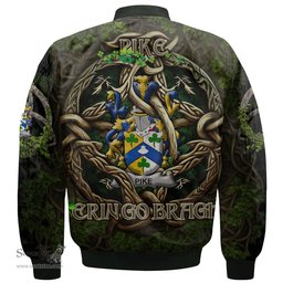 ScotsTee Shop Irish Pike Coat of Arms Irish Jacket Family Crest Irish Is My Root Bomber Jacket