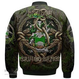 ScotsTee Shop Irish Hanlon or O Hanlon Coat of Arms Irish Jacket Family Crest Irish Is My Root Bomber Jacket