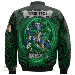 ScotsTee Shop Irish Aland Coat of Arms Irish Jacket Family Crest Green Dragon Of Ireland Bomber Jacket