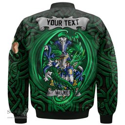 ScotsTee Shop Irish Alleet Coat of Arms Irish Jacket Family Crest Green Dragon Of Ireland Bomber Jacket