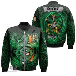 ScotsTee Shop Irish Avery Coat of Arms Irish Jacket Family Crest Green Dragon Of Ireland Bomber Jacket