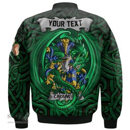 ScotsTee Shop Irish Cromwell Coat of Arms Irish Jacket Family Crest Green Dragon Of Ireland Bomber Jacket