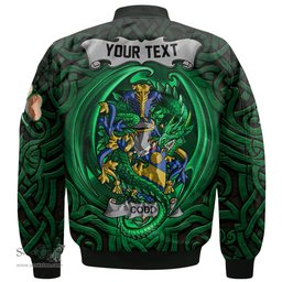 ScotsTee Shop Irish Codd Coat of Arms Irish Jacket Family Crest Green Dragon Of Ireland Bomber Jacket