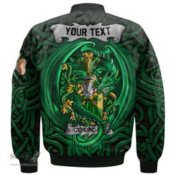 ScotsTee Shop Irish Corrigan or O Corrigan Coat of Arms Irish Jacket Family Crest Green Dragon Of Ireland Bomber Jacket