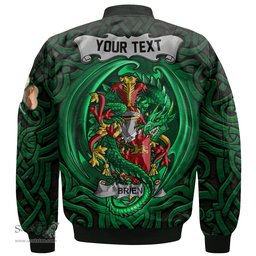 ScotsTee Shop Irish Brien or Bryan Coat of Arms Irish Jacket Family Crest Green Dragon Of Ireland Bomber Jacket