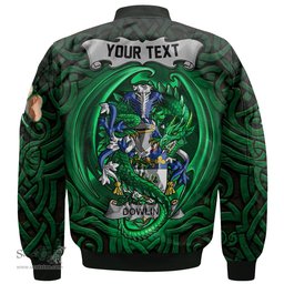 ScotsTee Shop Irish Dowling or O Dowling Coat of Arms Irish Jacket Family Crest Green Dragon Of Ireland Bomber Jacket