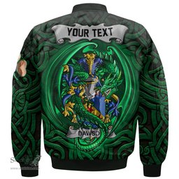 ScotsTee Shop Irish Dawson Coat of Arms Irish Jacket Family Crest Green Dragon Of Ireland Bomber Jacket