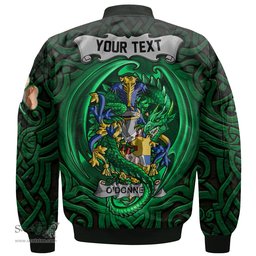 ScotsTee Shop Irish Donnell or O Donnell Coat of Arms Irish Jacket Family Crest Green Dragon Of Ireland Bomber Jacket